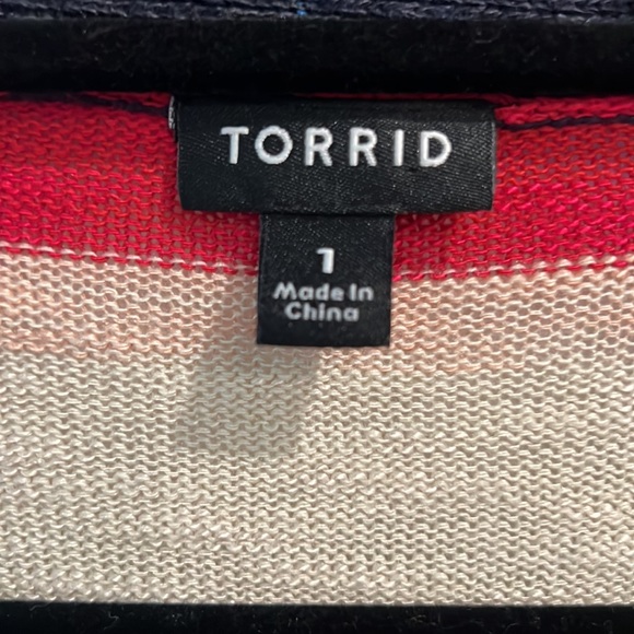 Women’s Torrid Super Soft Cardigan 3/4 Sleeve Drape Front No Tags - Picture 3 of 4